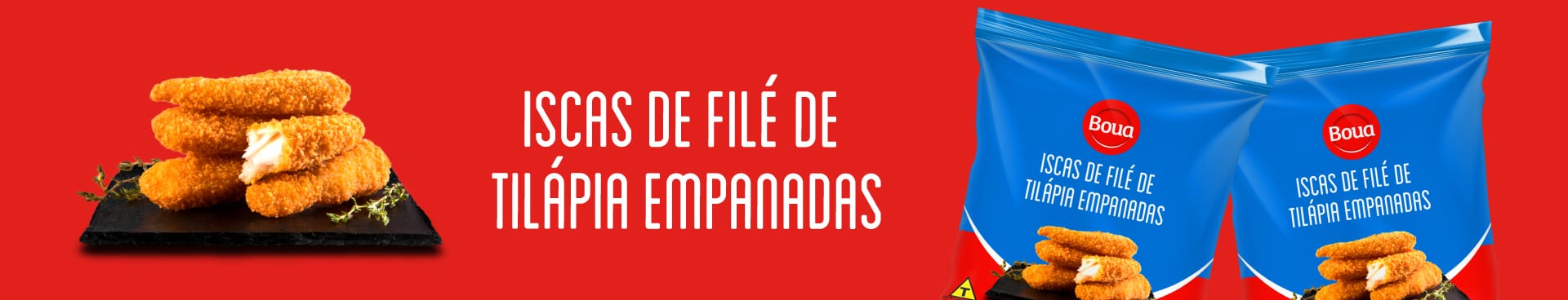 Iscas de Filé de Tilápia Empanadas