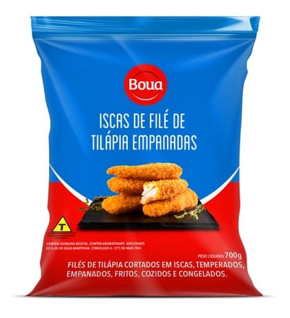 Iscas de Filé de Tilápia Empanadas — embalagem 700 G
