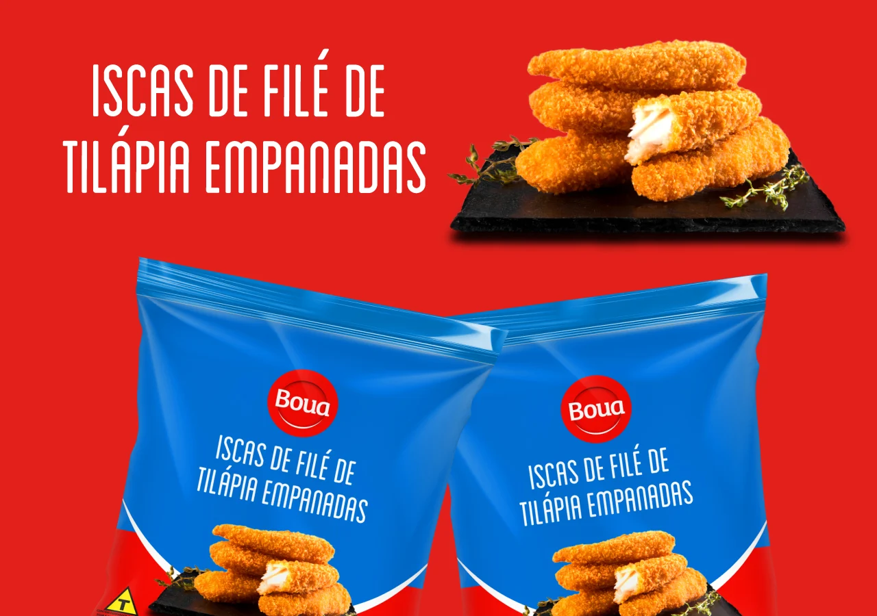 Iscas de Filé de Tilapia Empanadas