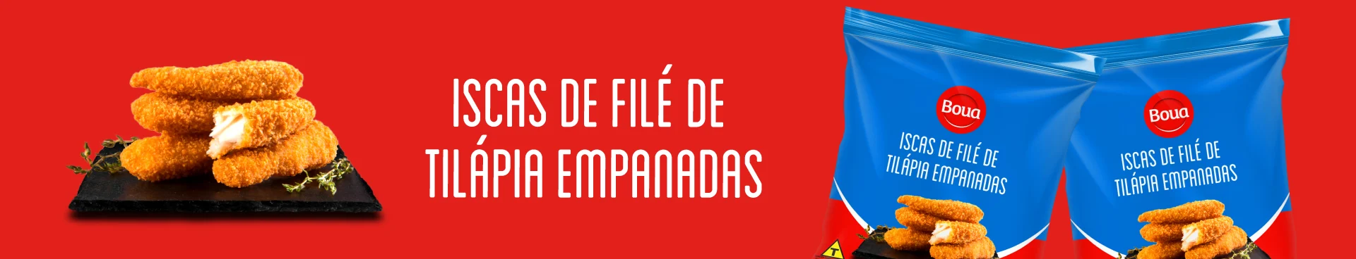 Iscas de Filé de Tilápia Empanadas